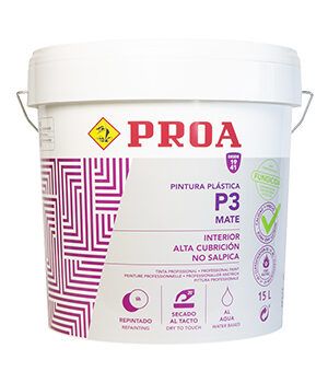 Pintura plastica mate interior alta cubrición blanca